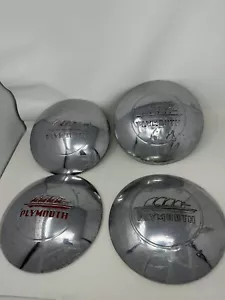 Plymouth Hubcaps Set of 4 - 10" Dog Dish Wheel Cover Chrome 1946, 1947, 1948 - Picture 1 of 8
