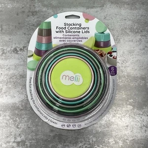 Stacking Food Containers Melii 6 Pack Silicone Lids Compact Read Description - Picture 1 of 19