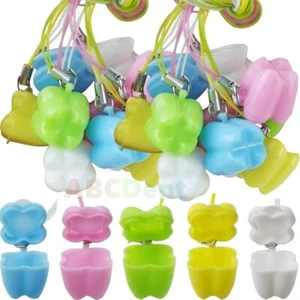 20-100pc Baby Tooth Box Organizer Kids Milk Teeth Teeth Storage Boxes w/Necklace - Picture 1 of 5