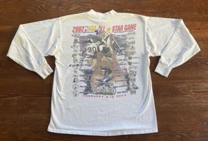 Vintage 2002 NBA All-Star Game Lineup Jordan Kobe Long Sleeve T-Shirt Tee Y2K’s - Picture 1 of 21