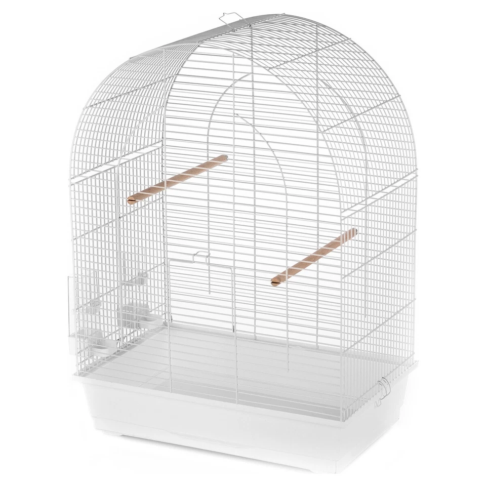 Duvo+ Vogelkäfig Lusi 3 weiß 54x34x75cm mit Futter- & Wasserbehälter - Bild 1 von 1