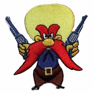 Looney Tunes Yosemite Sam Yellow Hat 2 3/4 " Embroidered Iron On Patch - Picture 1 of 1