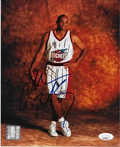 HOUSTON ROCKETS CHARLES BARKLEY SIGNED 8x10 JSA COA AUTHENTIC AUTOGRAPH PHOTO - Picture 1 of 2