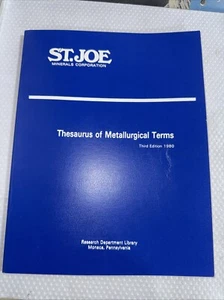 Thesaurus of Metallurgical Term Third Edition 1980 Book - Picture 1 of 7