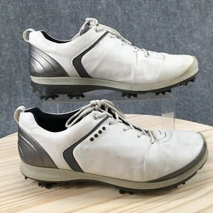 ECCO Biom Shoes Mens 42 G2 GTX Golf Cleats White Leather Spikes Athletic Low - Picture 1 of 15