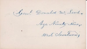 GENERAL DONALD McLEOD - Anti-British CANADIAN REBEL PATRIOT - 1877 AUTOGRAPH - Picture 1 of 1