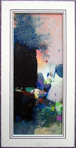 PINTURA ABSTRACTA ORIGINAL VYTAUTAS LAISONAS ""Cerca del mar"" lituania Báltica   - Imagen 1 de 1