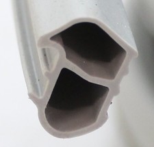 Profilo Tenuta 5 Metri Circa 15x16mm Gsz 92 Grigio Zargenprofil Porta Gomma