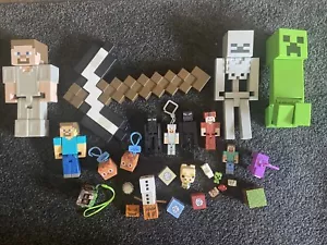 Minecraft Figures Figurines Lot Character Toys Steve Skeleton Green Keeper MORE - Picture 1 of 13