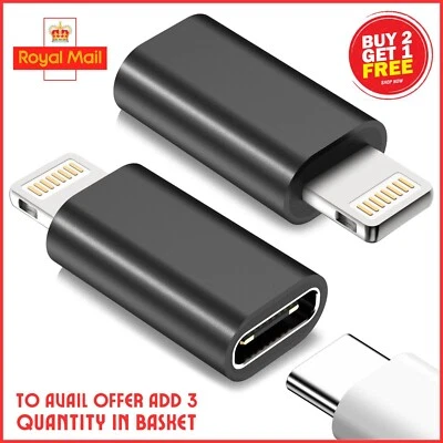 IPHONE ADAPTER to TYPE C FEMALE for IPHONE 14 13 12 11 10 8 7 PRO MAX X SE PLUS - Image 1 of 4