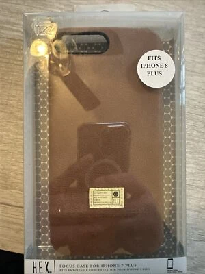 HEX Focus Phone Case for iPhone 7 Plus iPhone 8 Plus - Brown Leather New - Image 1 of 3