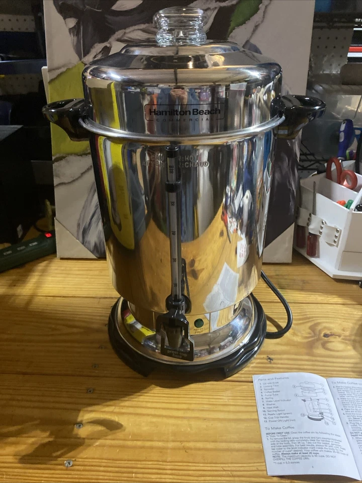 Hamilton Beach D50065 Commercial 60-Cup Stainless-Steel Coffee Urn - Image 1 of 4