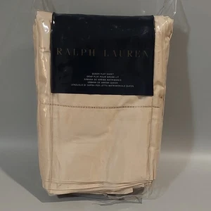 Ralph Lauren RL624 Raso Regina Lenzuolo Piatto Perla Dorata GLDN PRL Solido Lusso... - Foto 1 di 8