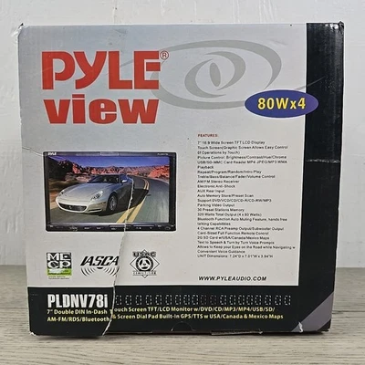 Pyle Double DIN 7" LCD Touchscreen GPS Car Stereo w/ Bluetooth  *NEW* - Image 1 of 4