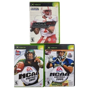 NCAA 2K3, NCAA Football 2003 & 2005 Microsoft Xbox Sports Video Games Lot of 3 - Picture 1 of 5