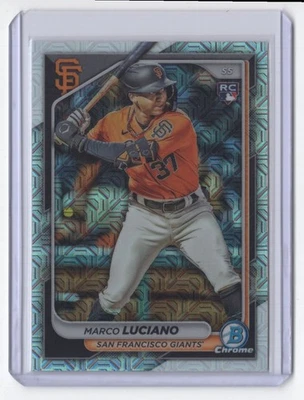 2024 Bowman Chrome Silver Mojo Marco Luciano Rookie San Francisco Giants #18 - Image 1 of 2