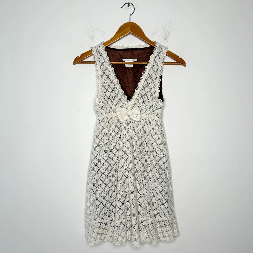 CHARLOTTE RUSSE Y2K Country Chic Cottagecore Boho Babydoll Dress Womens Medium - Image 1 of 4
