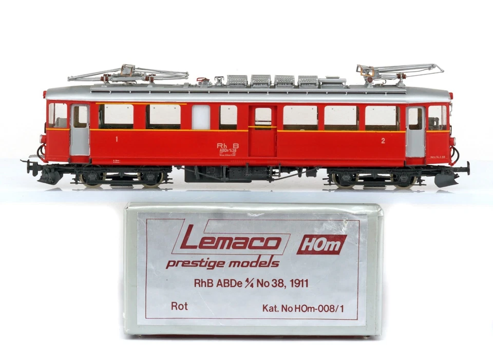 LEMACO HOm-008/1 H0m 1:87 BRASS RhB ABDe 4/4 No.38 , 1911 Messing Modell - Image 1 of 1