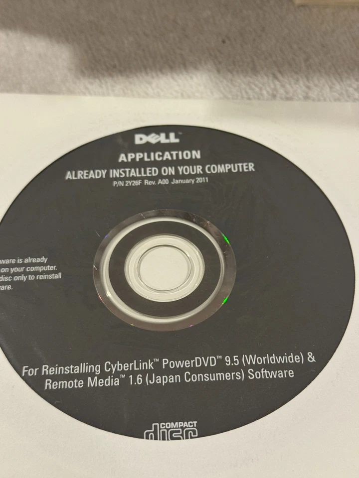 Dell Reinstalling Cyberlink PowerDVD 9.5 - SEALED!!! - Image 1 of 1