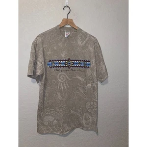 Camisa De Colección Albuquerque Casi Nueva México Jerzees Marrón AOP Camiseta Años 90 Grande - Imagen 1 de 12