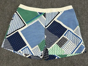 Tommy Hilfiger Size 12 Palm Beach Blue Green White Shorts Summer Beach Excellent - Picture 1 of 8