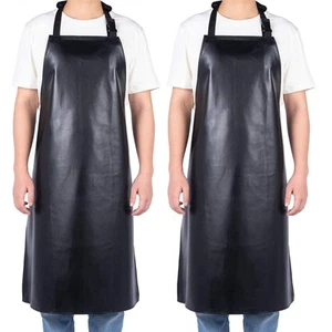 2 Pack Waterproof Rubber Aprons, Heavy Duty Butcher for Men, Chemical Resista... - Picture 1 of 7