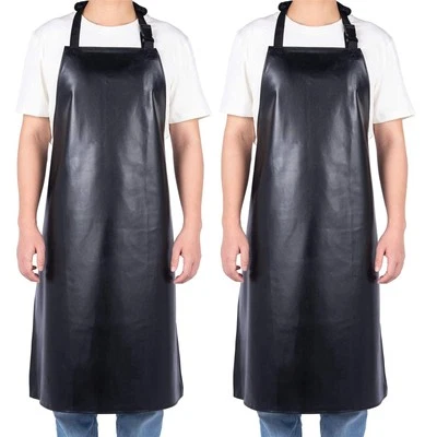 2 Pack Waterproof Rubber Aprons, Heavy Duty Butcher for Men, Chemical Resista... - Image 1 of 4