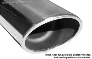 orginal Fox Edelstahl Anschweißendrohr 129x106mm oval L: 300mm lang. Tulpe Typ44 - Bild 1 von 1