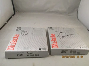 2 New Nukote B168 Correctable Typewriter Ribbon For Canon AP200 AP500 Black New - Picture 1 of 8