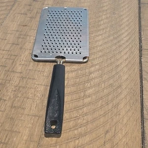 VTG Ekco Hand Flat Grater Iconic Black Handle Cheese Potato Onion 11 in USA MCM - Picture 1 of 5