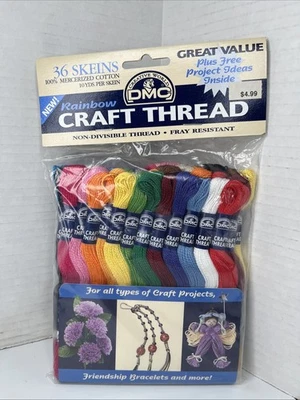 DMC Craft Thread 36 Skeins 10yd Floss Mercerized Cotton New Unopened - Image 1 of 2