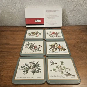 Pimpernel Coasters North American Song Birds Set 6 Coasters in Box Cork Back - Picture 1 of 11