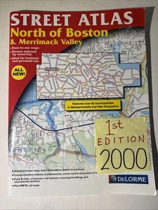 Boston Massachusetts Merrimack Valley New Hampshire Street Atlas DeLorme NH Map - Picture 1 of 22