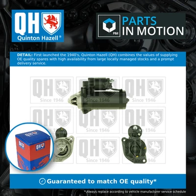 Starter Motor fits JAGUAR XJS 3.6 83 to 92 QH DBC2937 Genuine Quality Guaranteed - Image 1 of 4