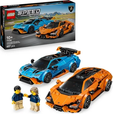 LEGO Speed Champions Lamborghini Revuelto und Huracán STO Auto Set mit 2