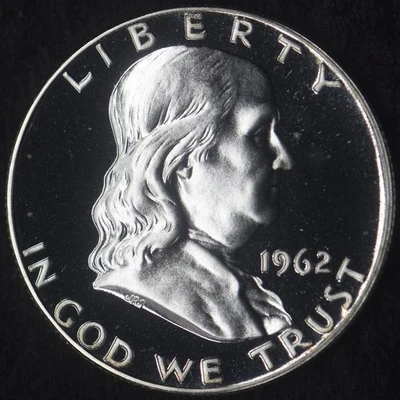 1962 "Proof Cameo" Franklin Silver 50c Half Dollar - COINGIANTS - - Image 1 of 2