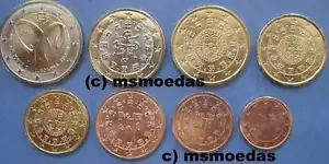 Portogallo KMS 2009 monete da 1 centesimo a 2 euro cc monete lusofonia moedas - Foto 1 di 1