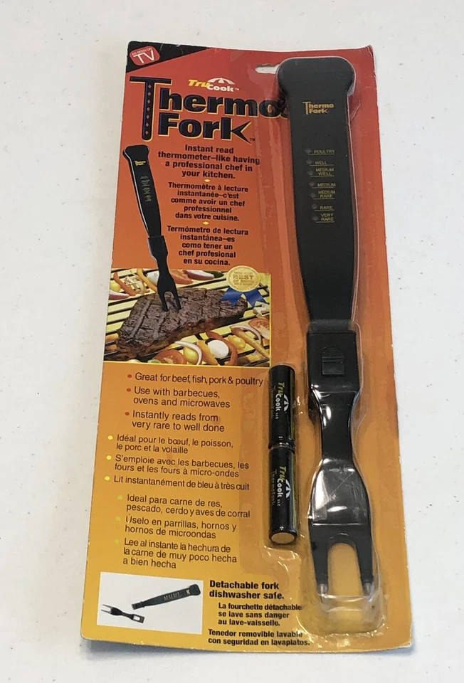 TruCook Thermo Fork Instant Read Meat Thermometer BBQ Temp Checker as Seen on TV
