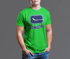 Retro Style 1970 Vancouver Canucks Print T - Shirt S - 3XL NEW NWOT 5 Colors - Picture 1 of 6