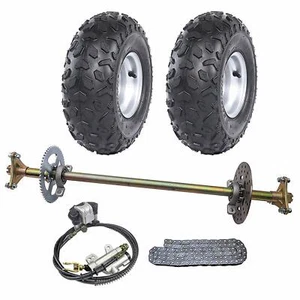 29" Rear Axle kit 6" Wheel Hub Sprocket for Go Kart Quad Trike Drift - Picture 1 of 12