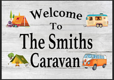 Caravan Personalised Metal Sign Man Cave Plaque Decor Campervan Motorhome Gift