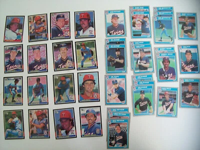 1985 MInnesota Twins total 30 cards 23 Fleer 17 Donruss with Reed rookie - Image 1 of 2