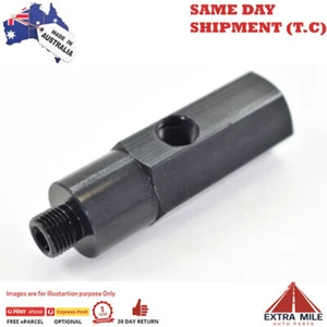 OIL PRESSURE TEE M10x1.0 WITH 1/8 NPT GAUGE PORT Black - Picture 1 of 2