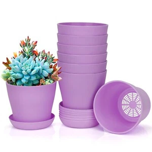 8 Pcs Flower PotsSucculent Pots3.8" Pots for Planting.Plastic Pots for Plants... - Picture 1 of 7