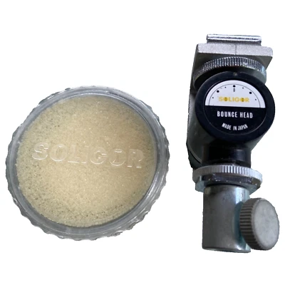 Soligor Bounce Head Film Camera Flash Bracket Attachment Japan Lens Filter Case - Image 1 of 4