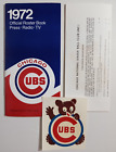 MLB CHICAGO CUBS 1972 Official Roster Book, Concession Order Form and Sticker