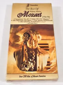 Best of Mozart 3 Cassette Tapes Figaro Salzburg Jupiter Figaro Symphony ~ Sealed - Picture 1 of 2