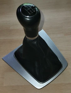 Audi A4 B6 B7 Schaltsack Schaltknauf (5-Gang) Leder/Alu - Bild 1 von 5