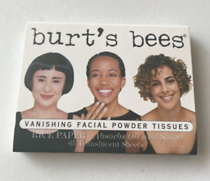 Burt's Bees Vanishing Facial Powder Tissues * rice paper *  Discontinued product