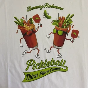 Tommy Bahama Men TShirt Pickle Ball Thirst Down Champions Shirt Small White New - Picture 1 of 7